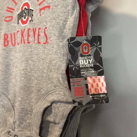 Ohio State Buckeyes College Football Onesie Set 3-6 Months New NWT - Picture 2 of 5